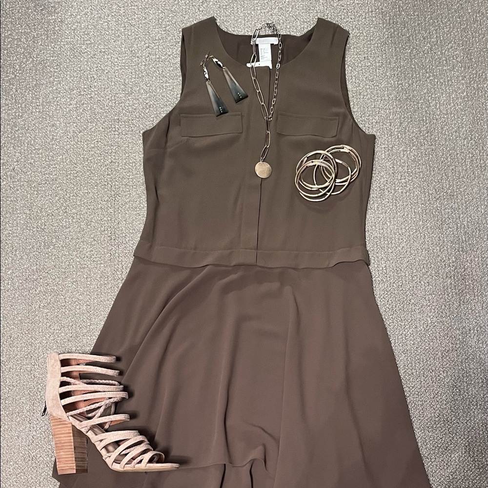 H&M Olive Green MIDI Dress